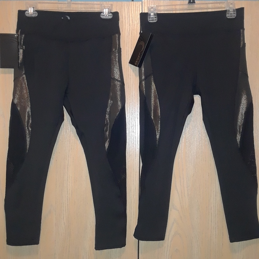2 Pairs of mesh pocketed leggings!